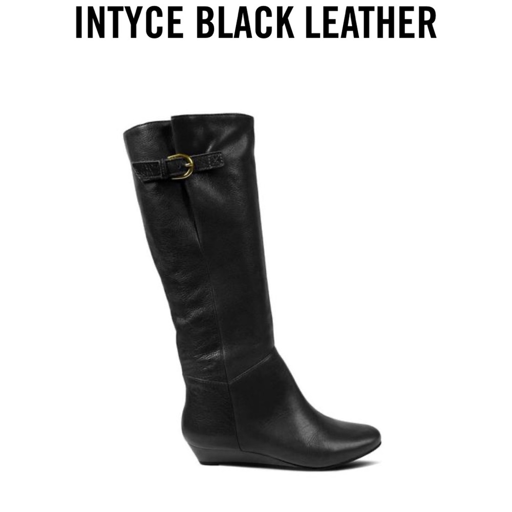 Steve Madden Intyce black leather boots 8.5